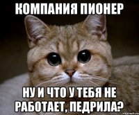 Компания Пионер Ну и что у тебя не работает, педрила?