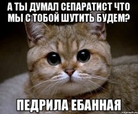 А ТЫ ДУМАЛ СЕПАРАТИСТ ЧТО МЫ С ТОБОЙ ШУТИТЬ БУДЕМ? ПЕДРИЛА ЕБАННАЯ