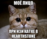 Моё лицо при изи катке в Hearthstone