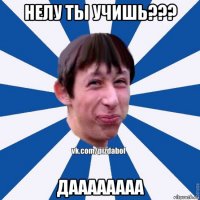 нелу ты учишь??? даааааааа