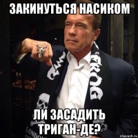 закинуться насиком ли засадить триган-де?