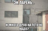  немного дров на лето не надо?