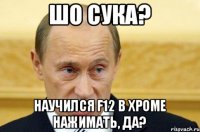 Шо сука? Научился F12 в Хроме нажимать, да?