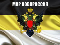  мир НОВОРОССИЯ