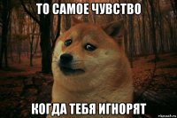 то самое чувство когда тебя игнорят