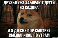 друзья уже забирают детей из садика а я до сих пор смотрю смешариков по утрам