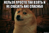 нельзя просто так взять и не сказать ане спасибо 