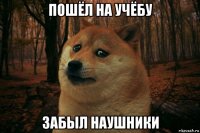 пошёл на учёбу забыл наушники