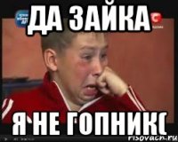 Да Зайка я не гопник(