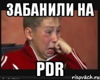 забанили на PDR