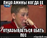 лицо амины когда ее отказываеться ебать пес