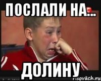 послали на... ДОЛИНУ