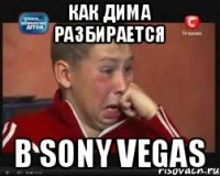 Как дима разбирается В Sony Vegas