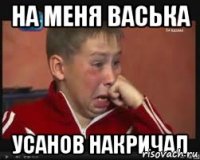 На меня васька Усанов накричал