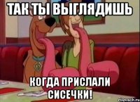 Так ты выглядишь Когда прислали сисечки!