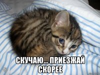  скучаю... приезжай скорее