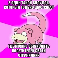 я один такой слоу пок, который только щас узнал где можно вычислить посетителей своей странички?