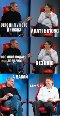 Сегодня у кого дНюха? у каті білоус ооо який подарок подарим незнаю а давай Єдінорожка