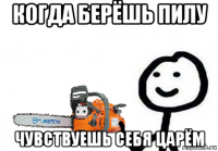 когда берёшь пилу чувствуешь себя царём