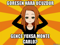 goresen hara ucuzdur gence yoxsa monte carlo?