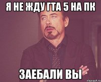 я не жду гта 5 на пк заебали вы