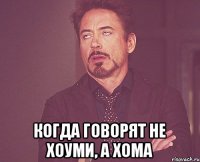  Когда говорят не хоуми, а хома