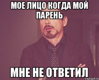 Мое лицо когда мой парень мне не ответил