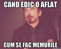 Cand Edic o aflat cum se fac memurile