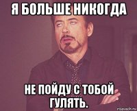 я больше никогда не пойду с тобой гулять.