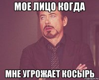 мое лицо когда мне угрожает косырь