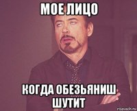 мое лицо когда обезьяниш шутит