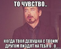 то чувство.. когда твоя девушка с твоим другом пиздят на тебя о_о