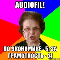 audiofil! по экономике - 5, за грамотность - 2!