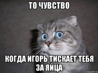 то чувство когда игорь тискает тебя за яйца