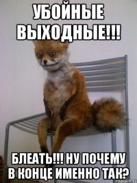 Убойные выходные!!! Блеать!!! Ну почему в конце именно так?