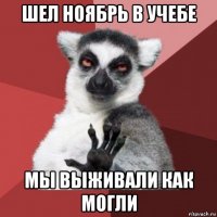 шел ноябрь в учебе мы выживали как могли