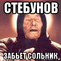 стебунов забьет сольник