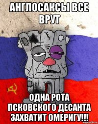 англосаксы все врут одна рота псковского десанта захватит омеригу!!!