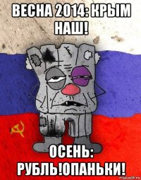 весна 2014: крым наш! осень: рубль!опаньки!