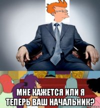  мне кажется или я теперь ваш начальник?
