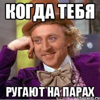 Когда тебя ругают на парах