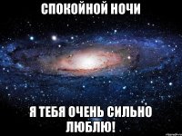 Спокойной ночи Я тебя очень сильно люблю!