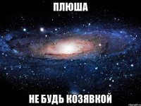 плюша не будь козявкой