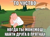 То чуство Когда ты монемош найти друга в прятках