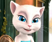 Создать мем Talking Angela
