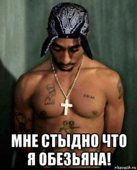  мне стыдно что я обезьяна!