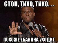 стоп, тихо, тихо. . . похоже ебанина уходит