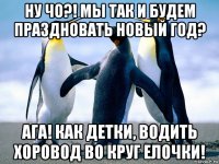 ну чо?! мы так и будем праздновать новый год? ага! как детки, водить хоровод во круг елочки!