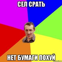 сел срать нет бумаги похуй