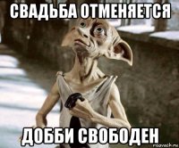 свадьба отменяется добби свободен